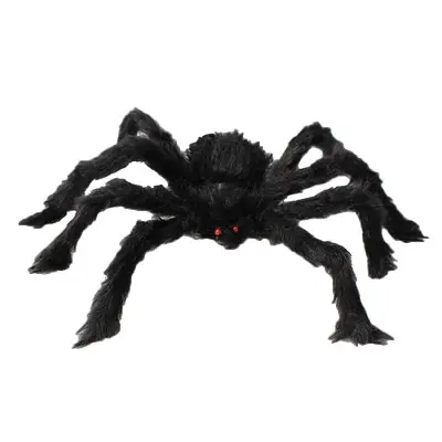 Halloween Spider Web Set with Realistic Giant Plush Spider Decoration - 12