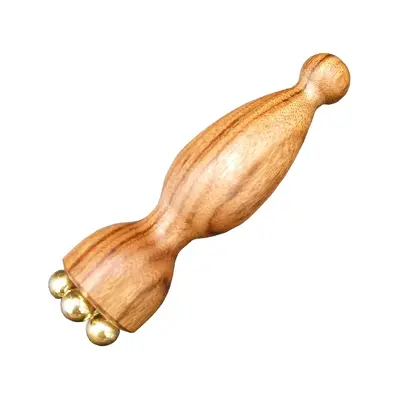 Small Lotus Pod Eye Area Massage Stick in Sandalwood and Brass