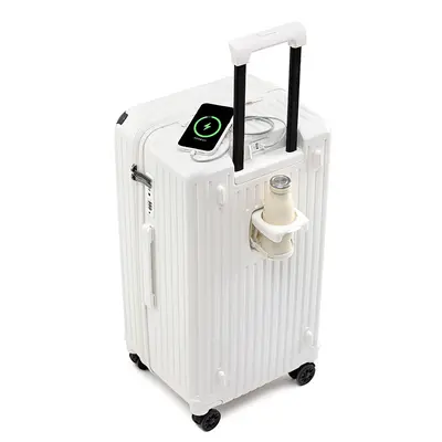 Large-capacity trolley bag, multi-functional suitcase, student luggage for boys and girls, shock-absorbing brake wheel password box