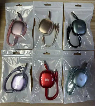 6A 3-in-1 fast charging cable with telescopic design - 8