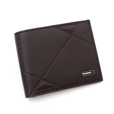 Men's Short Wallet, Multi-Card Slots, Slim Bi-Fold, Soft Leather - 7