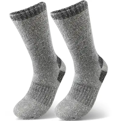 Men's Winter Fleece-Lined Thick Terry Mid-Calf Socks - 9