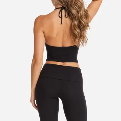 Women's Yoga Set Chest Pad High Waist Quick-Dry Flared Pants