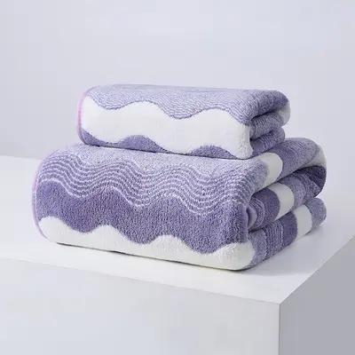 Coral fleece towel set, thick and quick-drying - 7