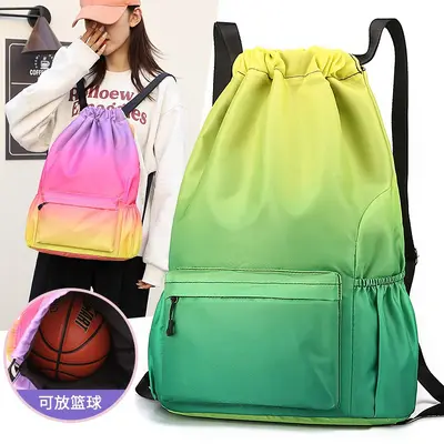 Drawstring Sports Backpack with Printable Logo for Gym and Basketball - 4