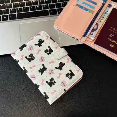 Çok fonksiyonlu pasaport çantası deri kart cüzdanı belge organizer - 3