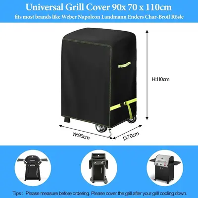 420D PU Outdoor Barbecue Grill Cover for Boat Grill, Waterproof, Dustproof