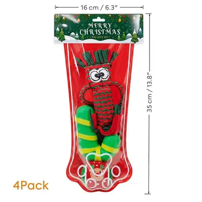 Christmas Dog Toy Set, Squeaky Interactive Chew Ball - 11