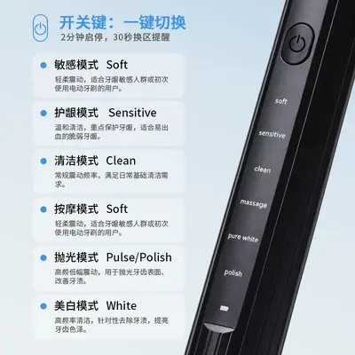 Adult Electric Toothbrush, Rechargeable, Smart Timer, Gentle on Gums - 3