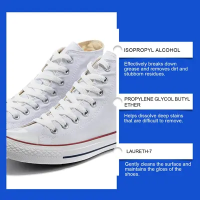 JAYSUING White Shoe Foam Cleaner Sneaker Stain Remover Upper Cleaning Waterless Whitening Shoe Cleaner