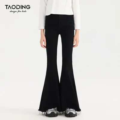 Mädchen Stretch-Jeans mit weitem Bein, Herbst, mittlere und große Kinder - 7