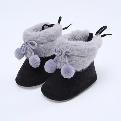 Babyschuhe 0-1 Jahre rutschfeste weiche Sohle Baumwolle Lauflernschuhe für Herbst und Wint - 7