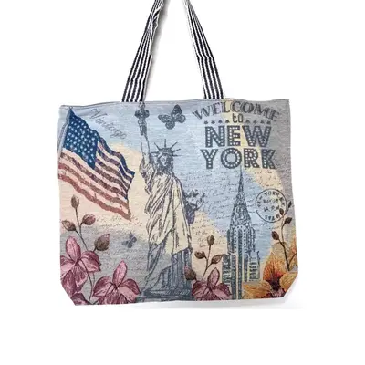 Korean-Style Student Handbag, Cartoon Print Canvas Bag, Large Capacity - 11