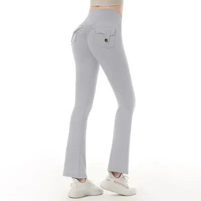 Women's Peach Hip Lift Yoga Pants with Pockets, Breathable - 12
