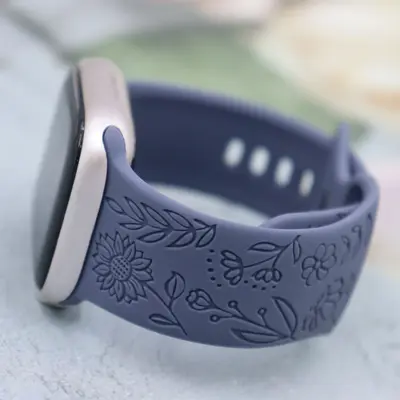 Apple iWatch 11 uyumlu silikon kordon, düz renk oymalı - 12