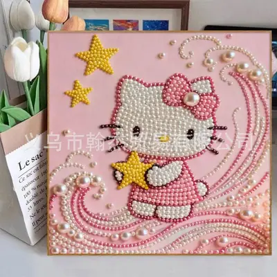 DIY-Perlenbild, rot im chinesischen Stil, Wandbild - 13