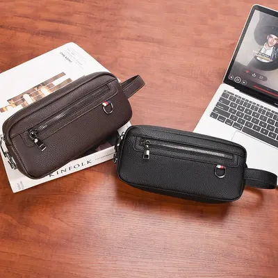 Men's Clutch Bag, Modern Simple Lightweight Wristlet for Daily Commute - 5