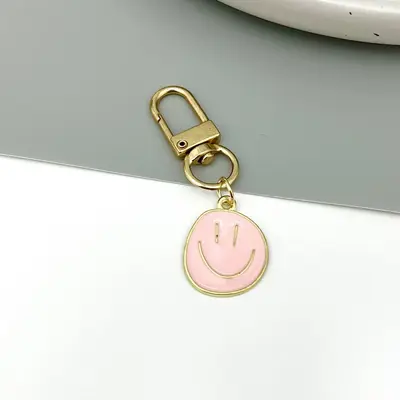 Rainbow Metal Smiley Face Keychain, First Day of School Gift - 7
