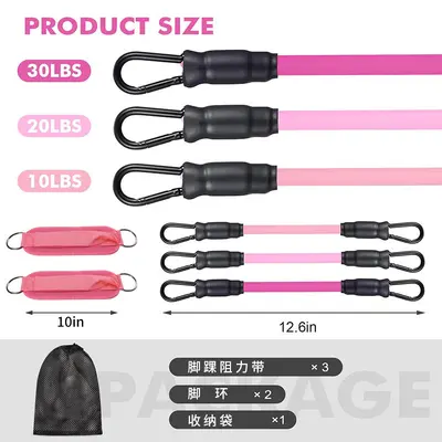Fitness Ankle Strap Glute Resistance Band for Cable Machine Leg Training - 4