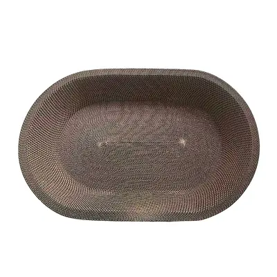 Oval Cat Scratch Board with Integrated Nest, Thick Corrugated Cardboard, Large - 6