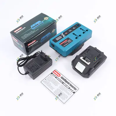 Lityum pil akıllı invertör 18-21V, AC220V/110V ve USB çıkışlı - 7