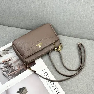 PU Women's Bag Large Capacity Multi-Layer Crossbody Bag Shoulder Bag Versatile Patchwork Bag - 10