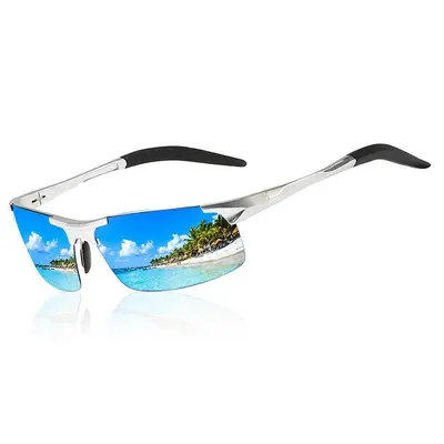 Polarized Sunglasses, Aluminum-Magnesium Frame, Model 8177, Sports Style