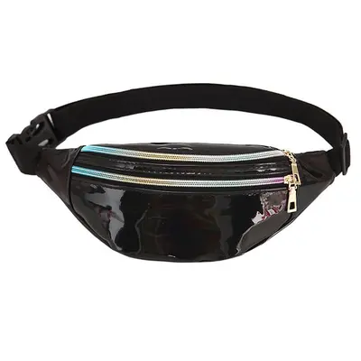 Women's Running Waist Bag with Laser Pattern and Reflective Details - 7
