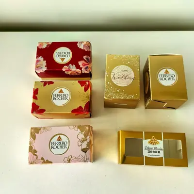 Ferrero 2-Piece Gift Box, Gold Wedding Candy Box