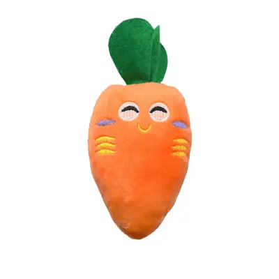 Plush Squeaky Vegetable, Fruit and Animal Dog Toy, Chew-Resistant - 10