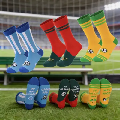 Football Socks Sports Gift Socks Cross-border Foreign Trade Socks In-stock Wholesale Spring Summer Men's Socks Deodorant Sweat-absorbing Mid-calf Socks