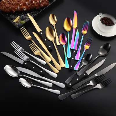 1010 Stainless Steel Cutlery Set, 24/48/72 Pieces, Hotel Western Steak Knife Fork Spoon