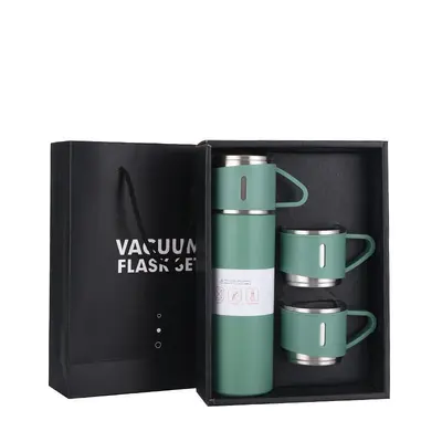 Three-Lid Stainless Steel Insulated Mug Gift Box Set - 6
