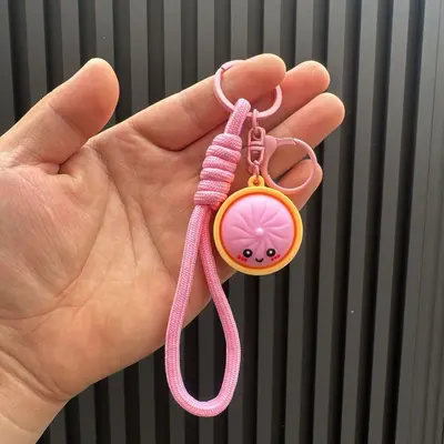Simulation Steamed Bun Keychain, Cute Bag Charm - 13