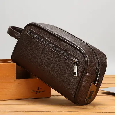 Soft Leather Multi-Pocket Large-Capacity Men's Business Handbag - 12