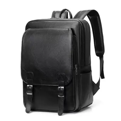 Korean-Style Men's Backpack with Laptop Compartment, Large Capacity - 5