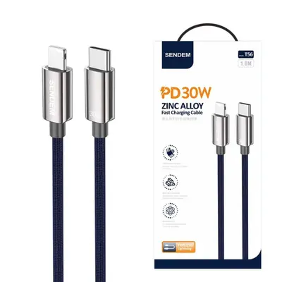 120W USB-C-Schnellladekabel aus Zinklegierung, PD 30W/66W, geflochten