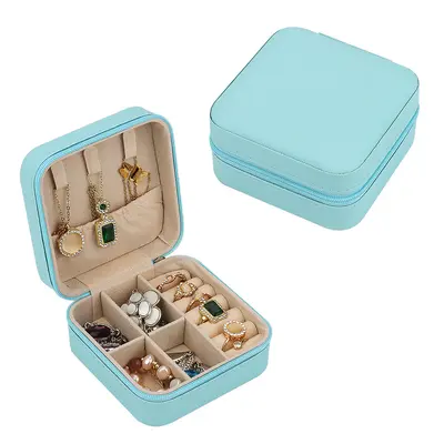Tragbare Schmuckschatulle über Grenzen hinweg, Mini-Schmuckspeicherbox, kompakte Reise-Schmuck-Verpackungsbox für Ringe - 13