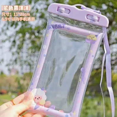 Inflatable waterproof phone pouch with touchscreen for swimming and diving - 10