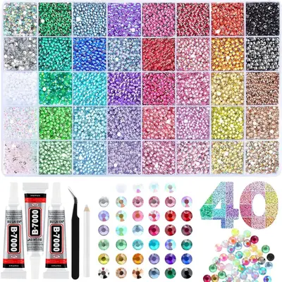 Renkli reçine düz tabanlı jöle taş, 3mm, 40 renk, tırnak süsü - 9