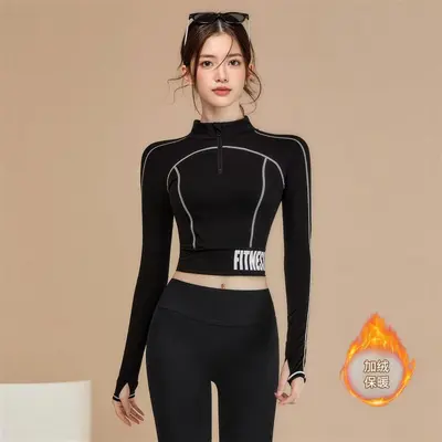 Damen Yoga-Set, langärmlig, eng anliegend - 10