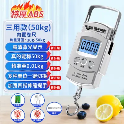 Kaifeng Taşınabilir Elektronik Terazi Portatif Yüksek Hassasiyetli Ev Bagaj Terazisi Kancalı Terazi Mini Küçük Kesin Yay Terazisi - 12