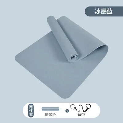TPE Yoga Matı 90 cm Geniş, 8 mm Kalın, Fitness Minderi - 6