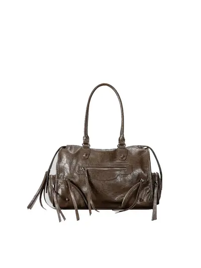 Motorrad-Umhängetasche 2026 Sommer Nieten Damen Handtasche Mini-Tasche Bad-Girl Einzelschulter-Umhängetasche Damen Retro Biker-Tasche