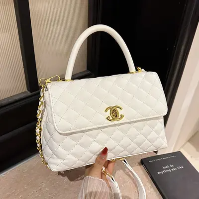 Women's Diamond-Quilted Chain Shoulder Crossbody Bag - 8