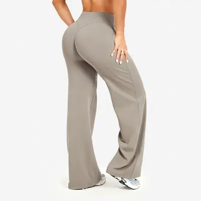 High-Waisted Butt-Lifting Wide-Leg Yoga Pants for Women