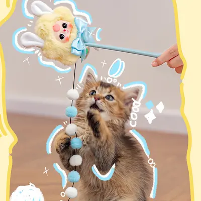 Tüylü Kedi Oyuncağı Kör Kutu, Sevimli Çizgi Film Figürlü