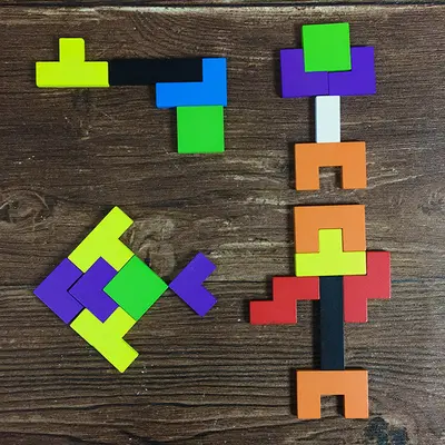 Tangram Tetris Bulmaca Çocuk Bulmaca Çeşitli Bulmaca Erken Eğitim Düşünme Eğitimi Ahşap Oyuncaklar Toptan - 4