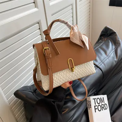 Women's Autumn Plaid Small Square Shoulder Bag - 2
