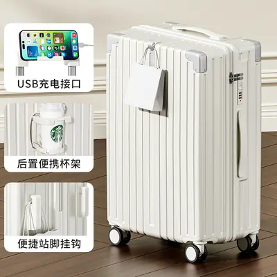 Trolley Suitcase with Universal Wheels, Combination Lock, Large Capacity - 9